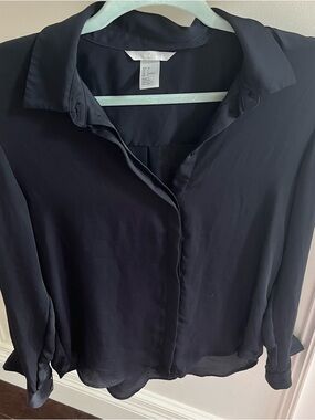 Brand New without tags dark navy dress shirt blouse